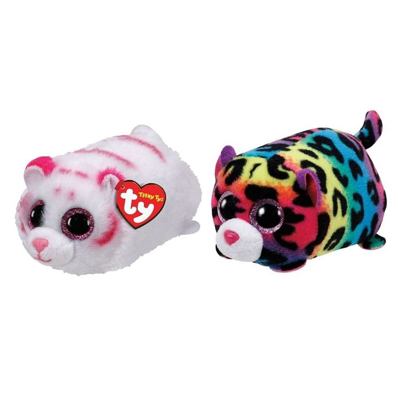 Foto van Ty - knuffel - teeny ty's - tabor tiger & jelly leopard