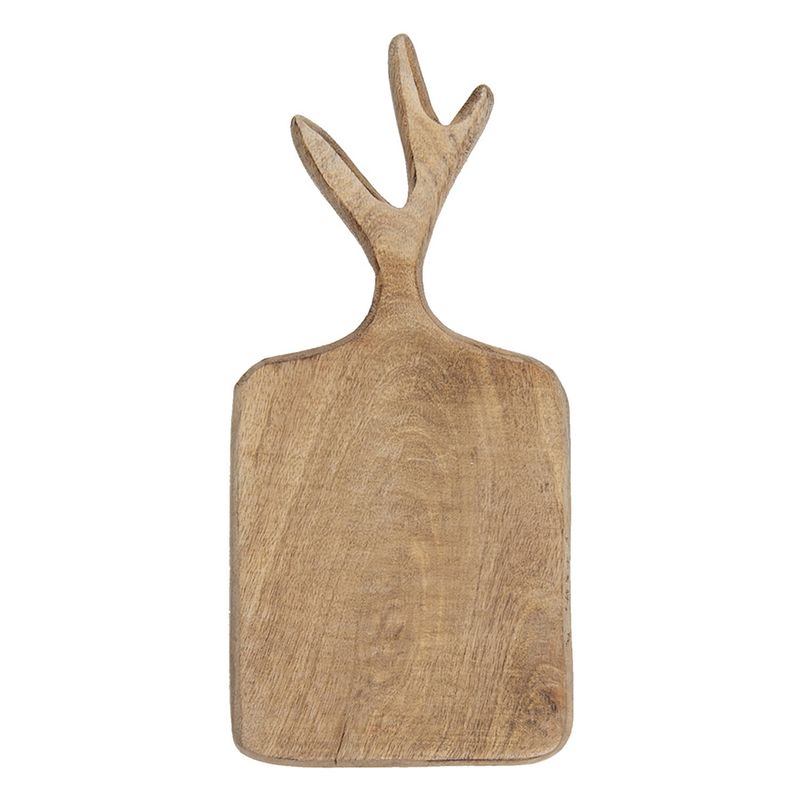 Foto van Haes deco - decoratieve snijplank - 30x14x2 cm - hout - bruin - borrelplank, tapasplank, serveerplank