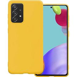 Foto van Basey samsung galaxy a52 hoesje siliconen hoes case cover samsung galaxy a52-geel