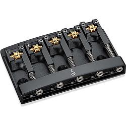 Foto van Schaller 3d-5 black 5-snarige basgitaar brug met verstelbare string spacing