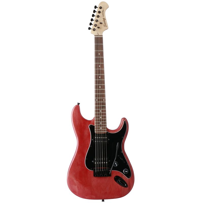 Foto van Fazley outlaw series sheriff basic hh red elektrische gitaar met gigbag