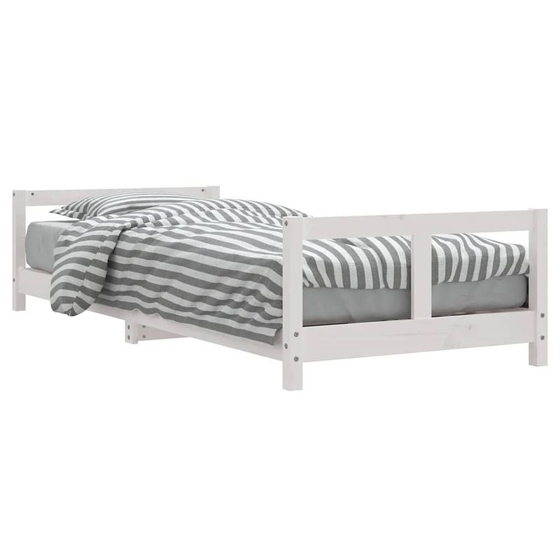 Foto van Vidaxl kinderbedframe 80x200 cm massief grenenhout wit