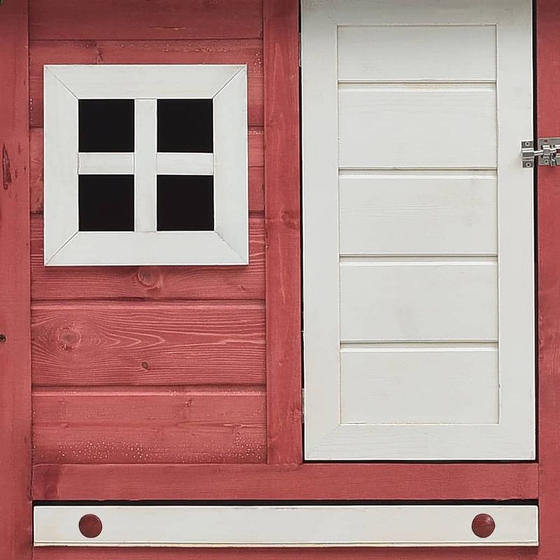 Foto van Infiori kippenhok 170x81x110 cm massief grenen- en vurenhout rood