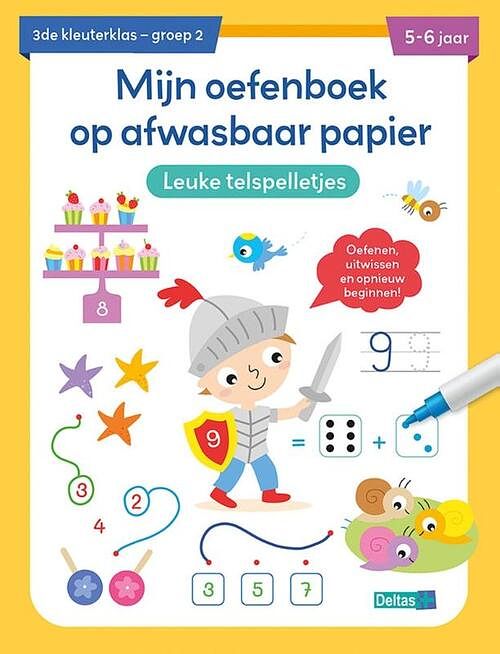 Foto van Mijn oefenboek op afwasbaar papier leuke telspelletjes (5-6 j.) - paperback (9789044763294)