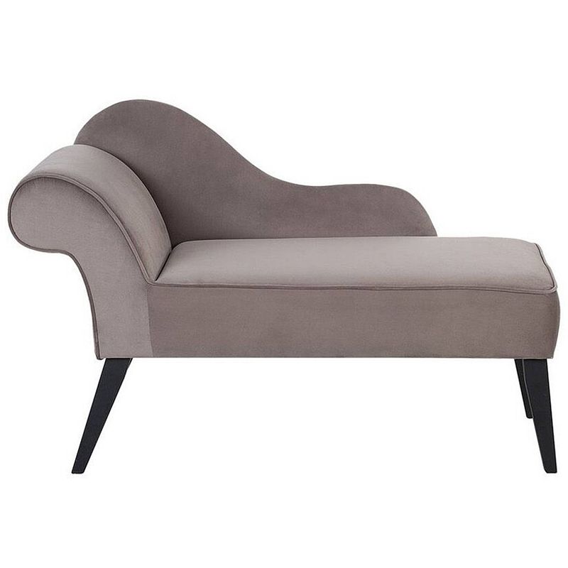 Foto van Beliani biarritz - chaise longue-grijs-fluweel