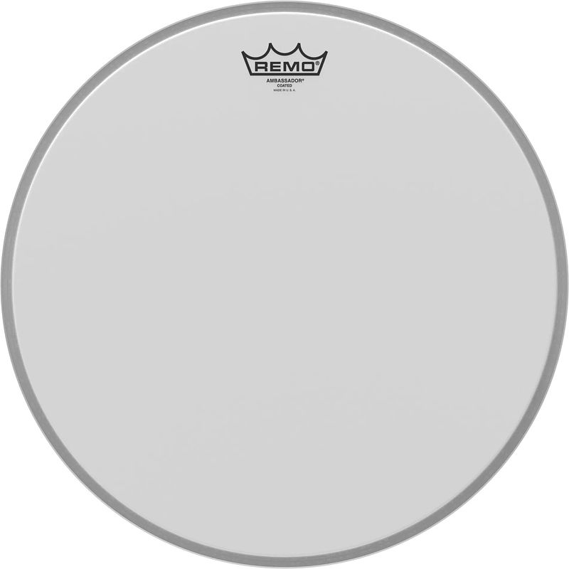 Foto van Remo br-1116-00 ambassador coated 16 inch bassdrumvel wit