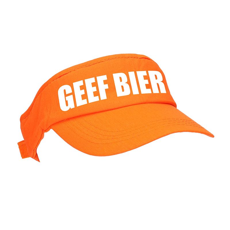 Foto van Oranje geef bier zonneklep / pet koningsdag voor dames en heren - verkleedhoofddeksels