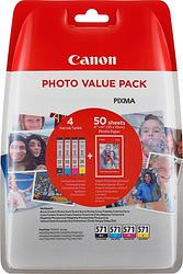 Foto van Canon cli-571 ink multi pbcmy+pp201 inkt