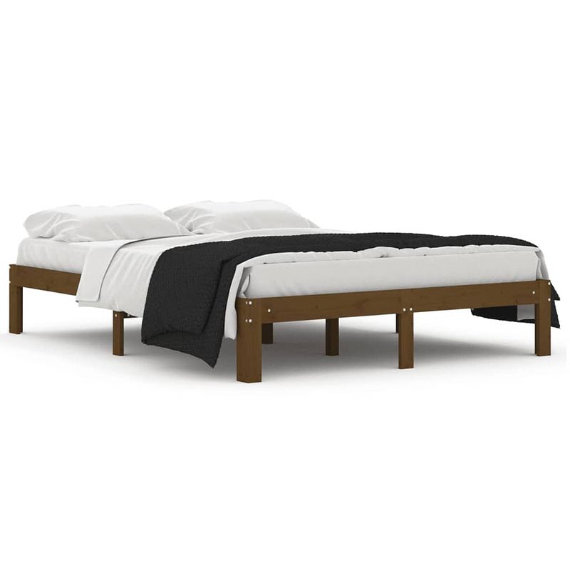 Foto van Vidaxl bedframe massief grenenhout honingbruin 140x190 cm