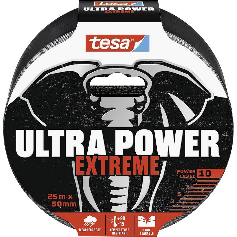 Foto van Tesa ultra power extreme 56623-00000-00 reparatietape zwart (l x b) 25 m x 50 mm 1 stuk(s)