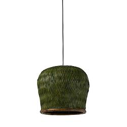 Foto van Light & living - hanglamp patuk - 40x40x36 - groen