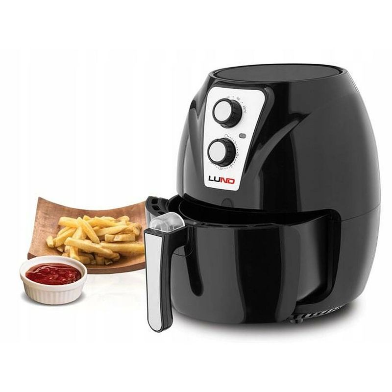 Foto van Lund professional airfryer vetvrije friteuse 2.4l - 1300w - 67570 - zwart