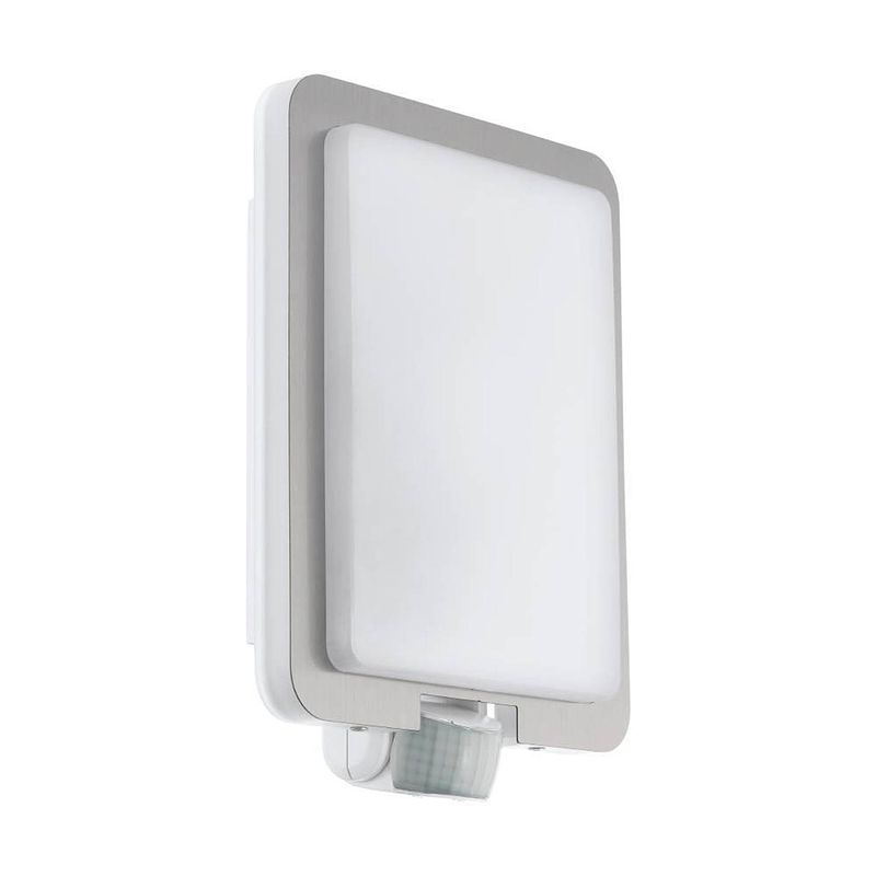 Foto van Eglo mussotto wandlamp buiten - e27 - ø 25.0 cm - wit;rvs