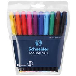 Foto van Schneider fineliners topliner 967 edelstaal 0,4 mm 10 stuks