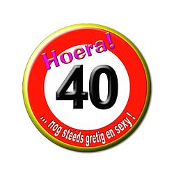 Foto van Paper dreams button klein - 40 jaar verkeersbord