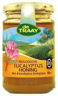 Foto van De traay eucalyptushoning biologisch