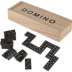 Foto van Free and easy domino 28 stenen in houten kist zwart