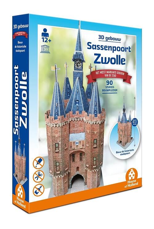 Foto van 3d gebouw - sassenpoort zwolle (90 stukjes) - puzzel;puzzel (8719324373197)