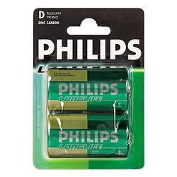 Foto van Philips longlife d-batterijen 2 stuks