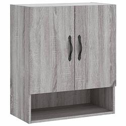 Foto van The living store wandkast - - afmetingen- 60 x 31 x 70 cm - kleur- grijs sonoma eiken