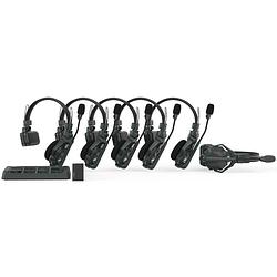 Foto van Hollyland solidcom c1-6s draadloos intercom systeem (6 headsets)