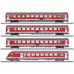 Foto van Märklin 42988 h0 set van 4 personenrijtuigen van de münchen-nürnberg express van de db-ag