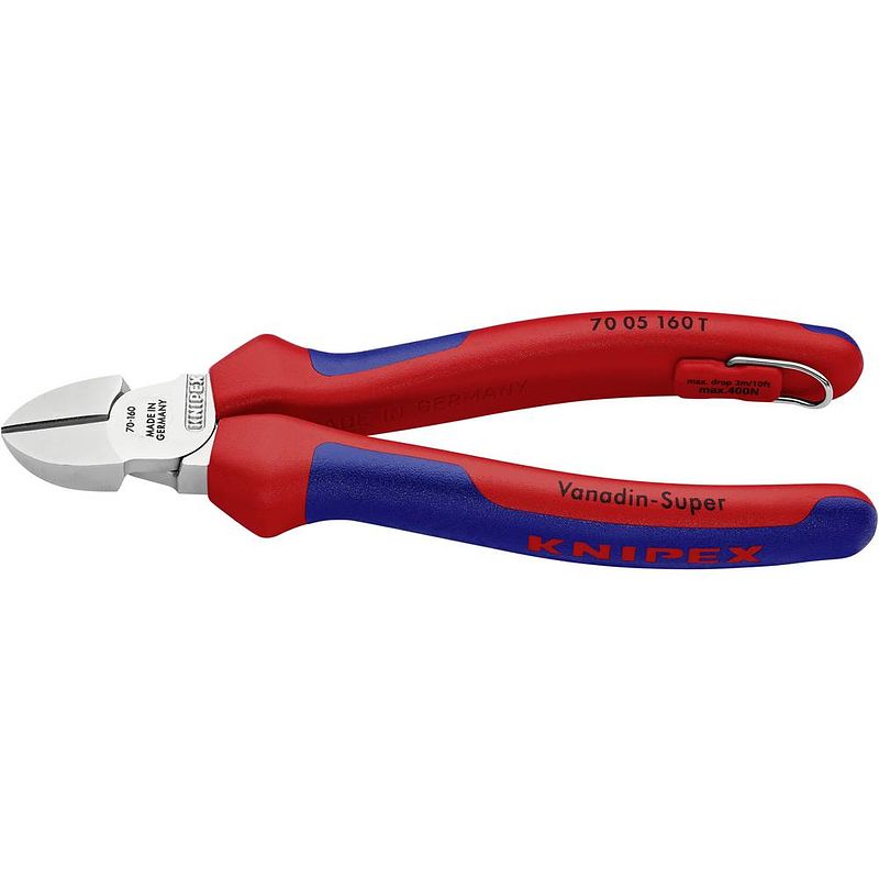 Foto van Knipex 70 05 160 t werkplaats zijkniptang met zekeringoog 160 mm