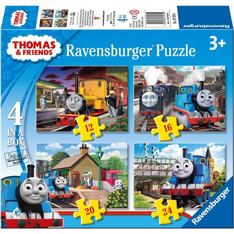 Foto van Ravensburger 4-in-1 puzzel thomas & friends - 12+16+20+24 stukjes