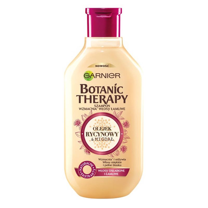 Foto van Botanic therapy shampoo versterkt haar brosse castor olie en amandel 250ml