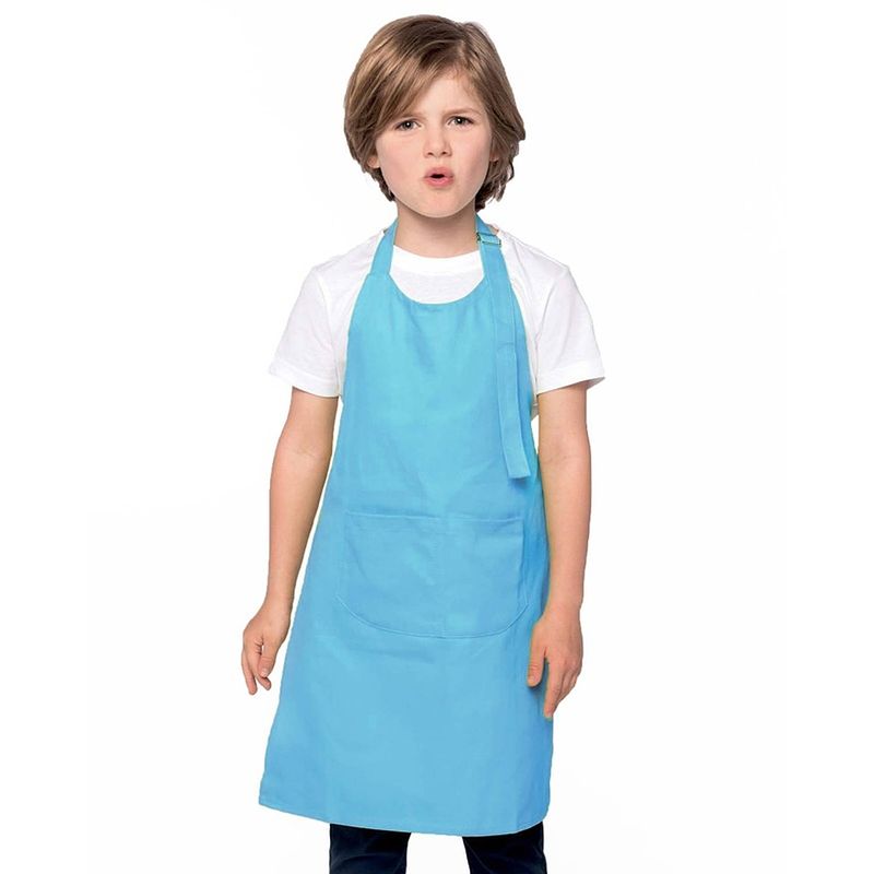 Foto van Basic keukenschort blauw voor kinderen - keukenschorten