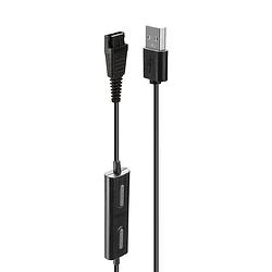 Foto van Lindy usb-kabel usb-a stekker, dc-stekker 3,5 mm 58 cm zwart 42751