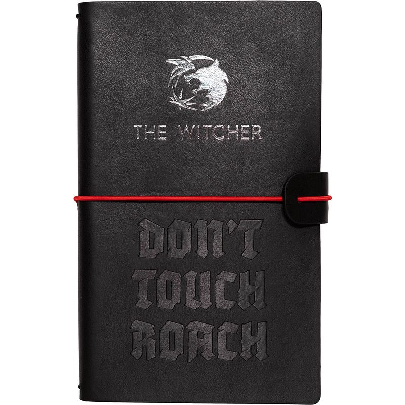 Foto van The witcher notitieboek a5 19,5 x 12 cm imitatieleer rood/zwart