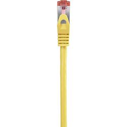 Foto van Renkforce rf-3432058 rj45 netwerkkabel, patchkabel cat 6 s/ftp 15.00 cm geel snagless, vergulde steekcontacten, vlambestendig 1 stuk(s)