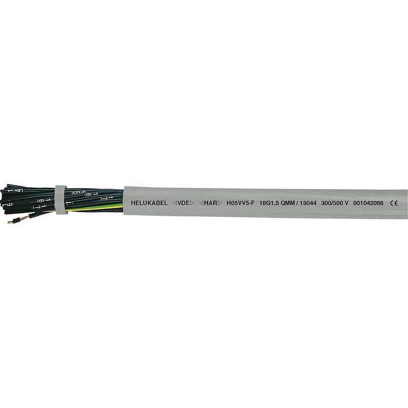 Foto van Helukabel h05vv5-f (nyslyö-jz) stuurstroomkabel 3 g 0.50 mm² grijs 13001-1000 1000 m