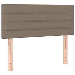 Foto van The living store hoofdbord klassiek - hoofdbord - 100 x 5 x 78/88 cm - taupe stof - hout