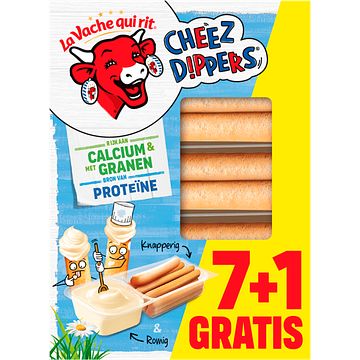 Foto van La vache qui rit cheez dippers 7+1 gratis 8 x 35g bij jumbo