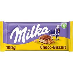 Foto van Milka chocolade reep chocobiscuit 100g bij jumbo