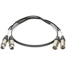 Foto van Klotz lae02fm03.0 loom cable multikabel 2x xlr 3p male-2x xlr 3p female 3m