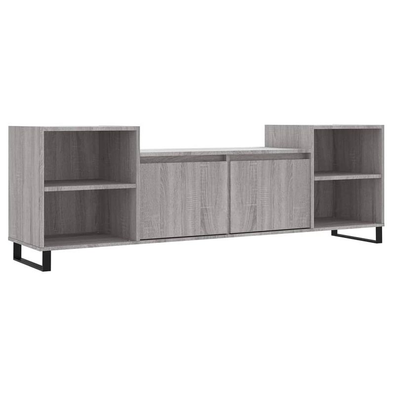 Foto van Vidaxl tv-meubel 160x35x55 cm bewerkt hout grijs sonoma eikenkleurig