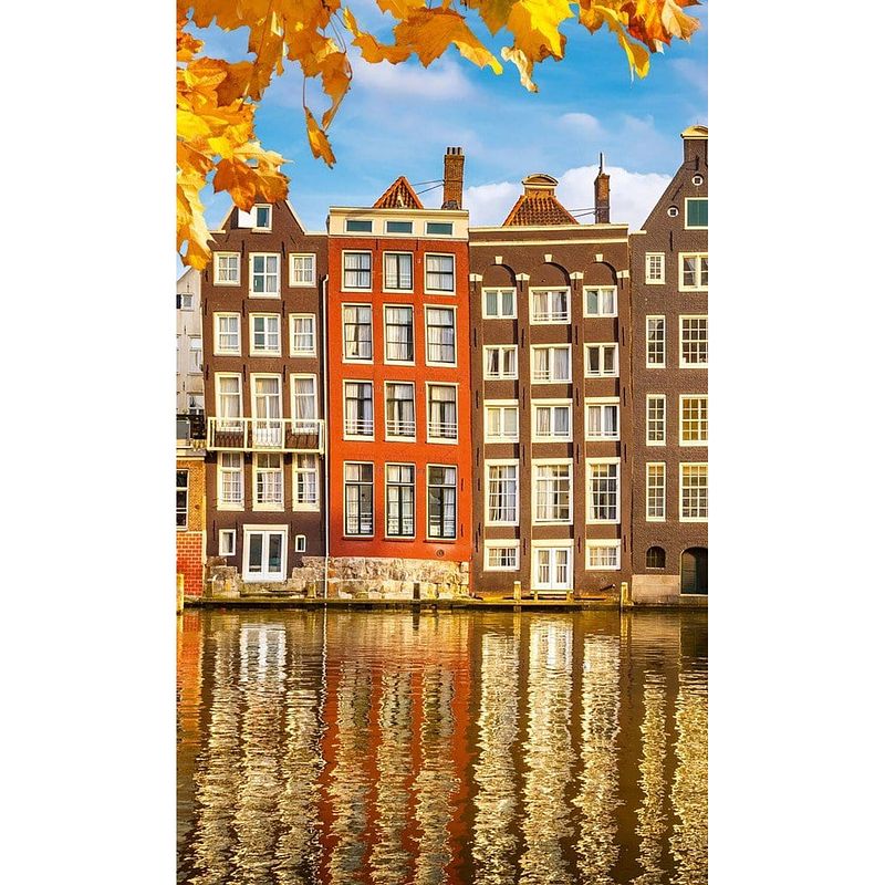 Foto van Dimex houses in amsterdam vlies fotobehang 150x250cm 2-banen