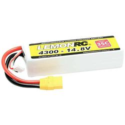 Foto van Lemonrc lipo accupack 14.8 v 4300 mah aantal cellen: 4 35 c softcase xt90