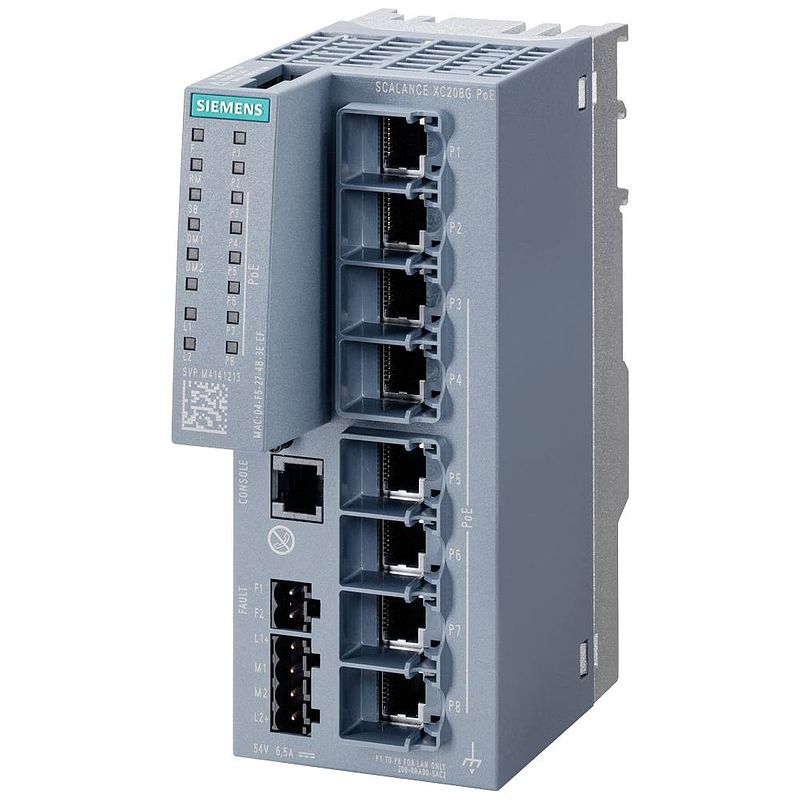 Foto van Siemens 6gk52080ra005ac2 6gk5208-0ra00-5ac2 industrial ethernet switch