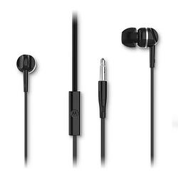 Foto van Motorola sound oordopjes met draad 105 - in-ear - incl. 6 siliconen oordoppen - in-line microfoon - zwart