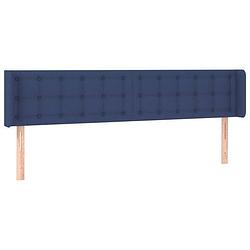 Foto van Vidaxl hoofdbord met randen 183x16x78/88 cm stof blauw