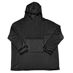 Foto van Casa di elturo flanellen fleece oversized hoodie plaid zwart - one size