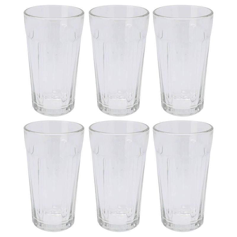 Foto van Excellent houseware waterglazen/cocktailglazen - 6x - 350 ml - vaatwasserbestendig - longdrinkglazen