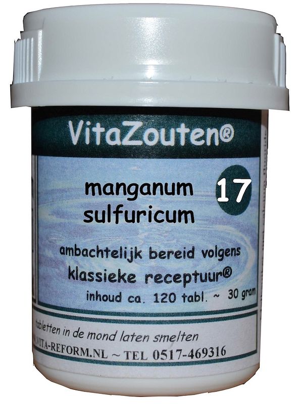 Foto van Vita reform vitazouten nr. 17 manganum sulfuricum 120st