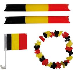 Foto van Velleman supporterskit belgië polyester zwart/geel/rood 4-delig
