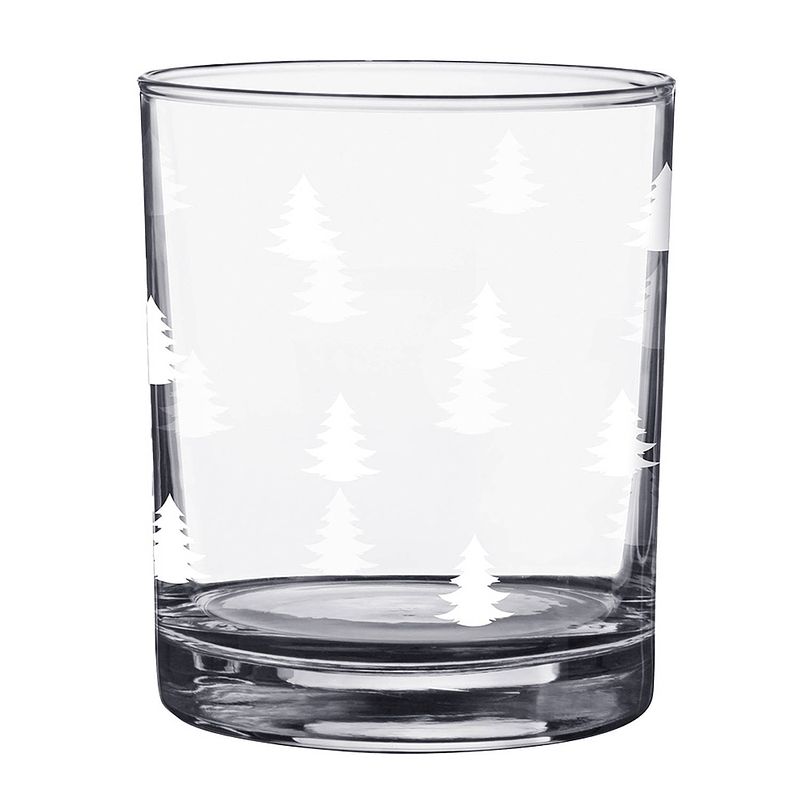 Foto van Clayre & eef waterglas 230 ml glas kerstbomen drinkbeker drinkglas transparant drinkbeker drinkglas