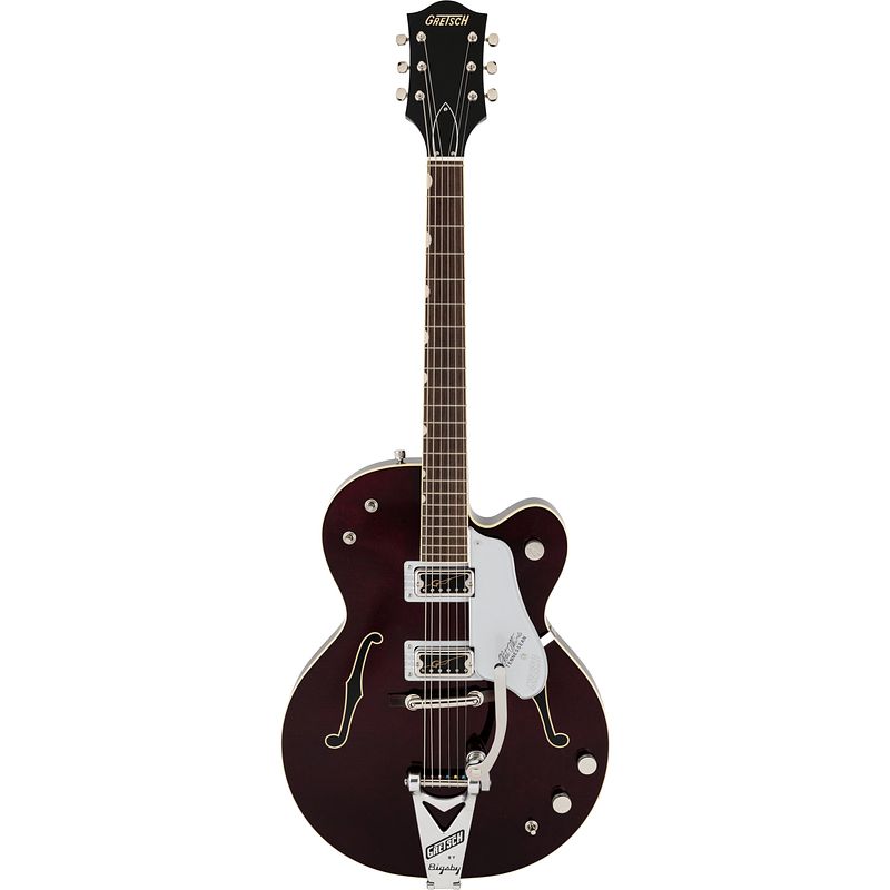 Foto van Gretsch g6119t-62ge vintage select 1962 dark cherry stain